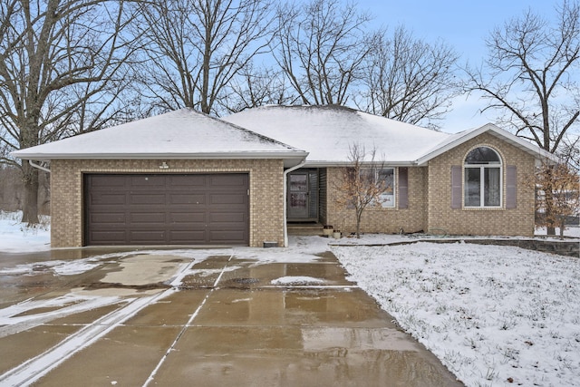 ranch-style home with a garage