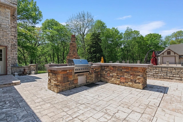 view of patio / terrace featuring grilling area and area for grilling