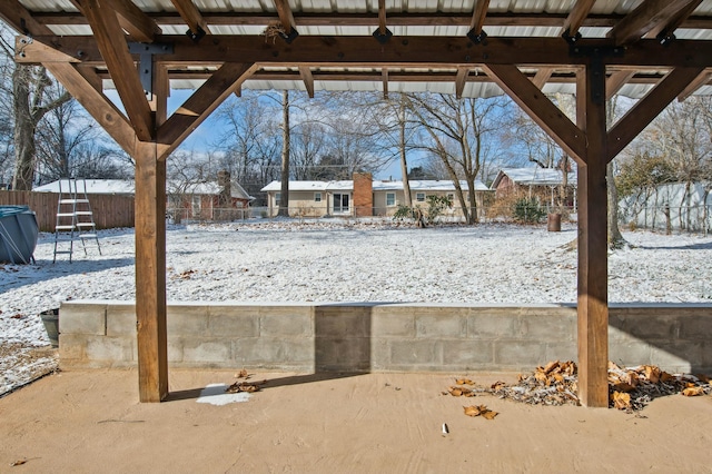 view of snowy yard