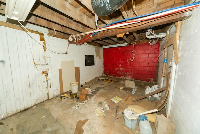 view of basement