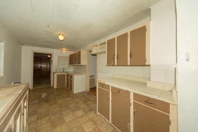 kitchen with sink and backsplash