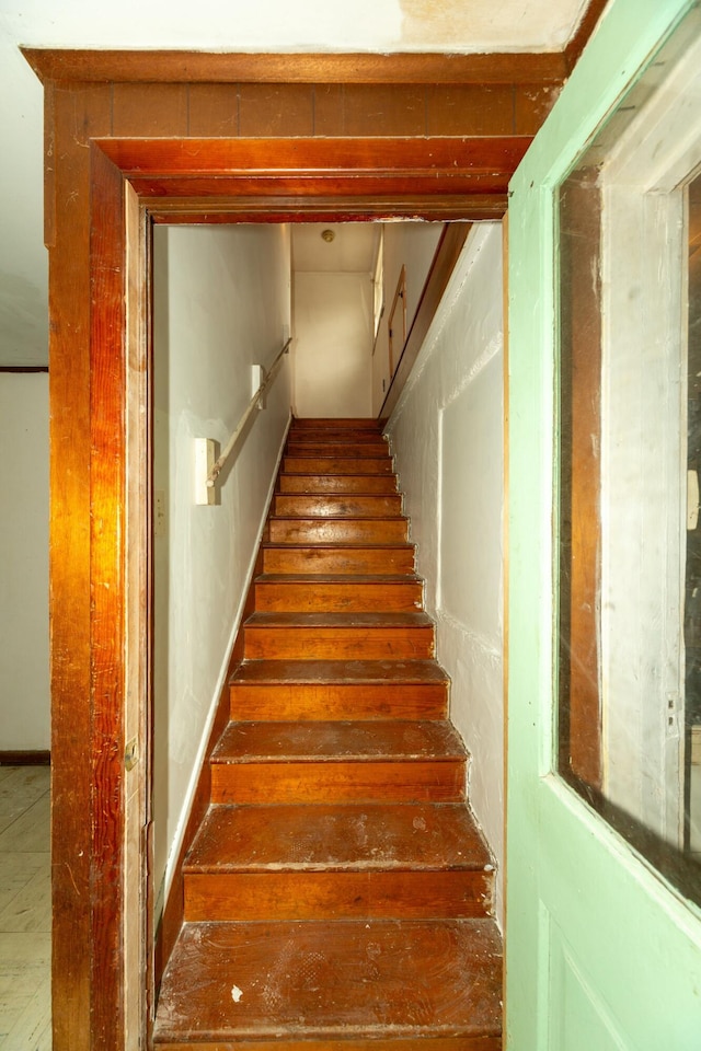 view of stairway