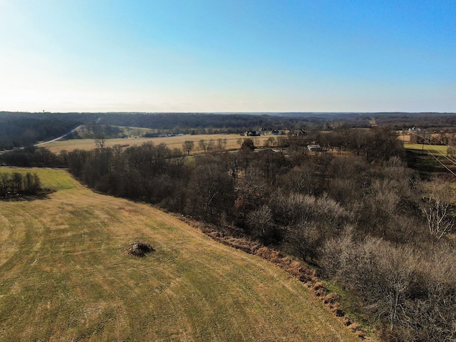 drone / aerial view featuring a rural view