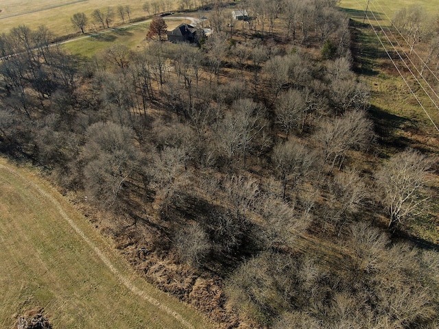 drone / aerial view with a rural view