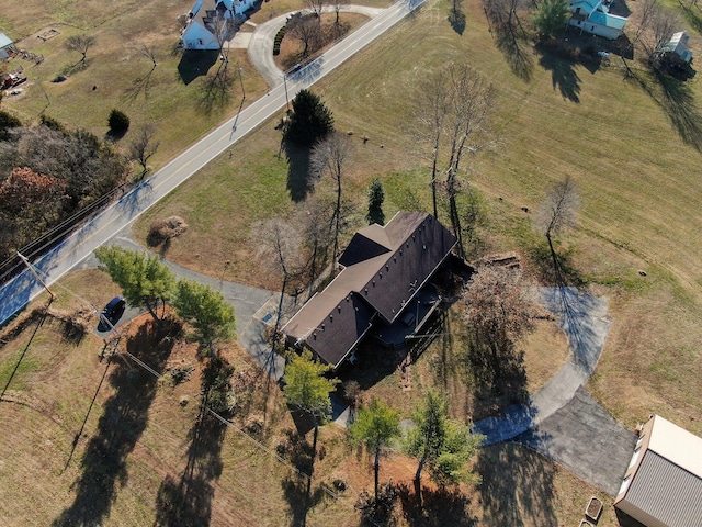 drone / aerial view featuring a rural view