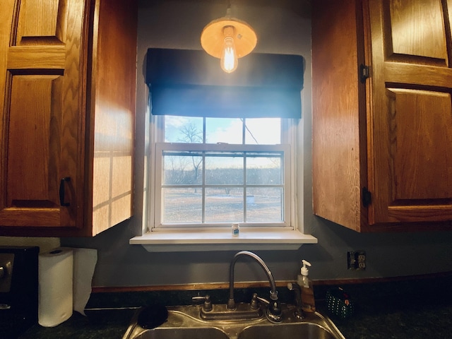 kitchen with plenty of natural light and sink