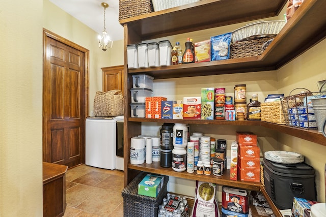 pantry featuring washer / dryer