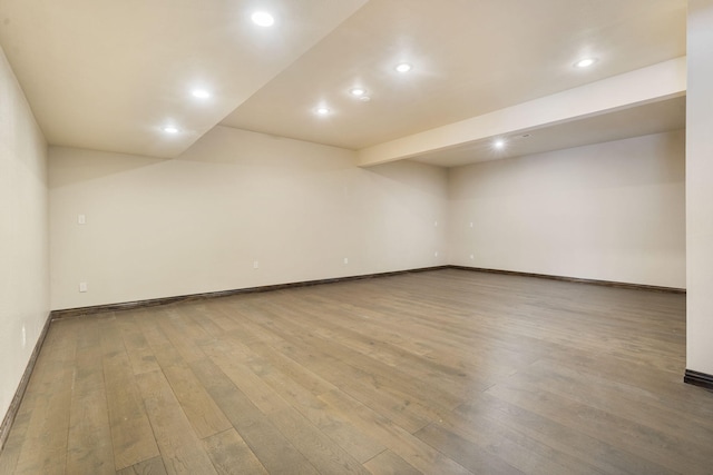 unfurnished room with light hardwood / wood-style floors