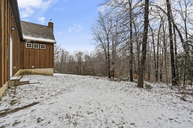 view of snowy yard