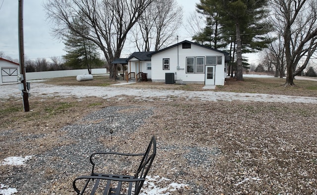 view of property exterior with central air condition unit