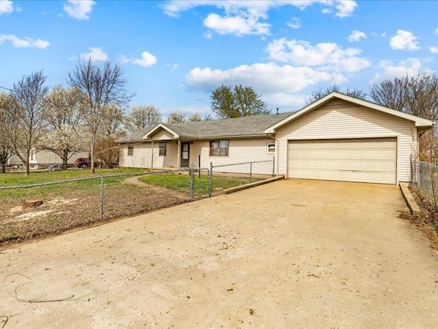 ranch-style house with a garage