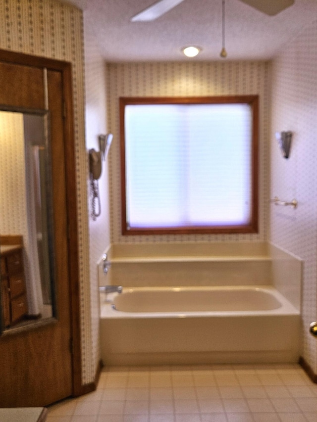 bathroom featuring a tub