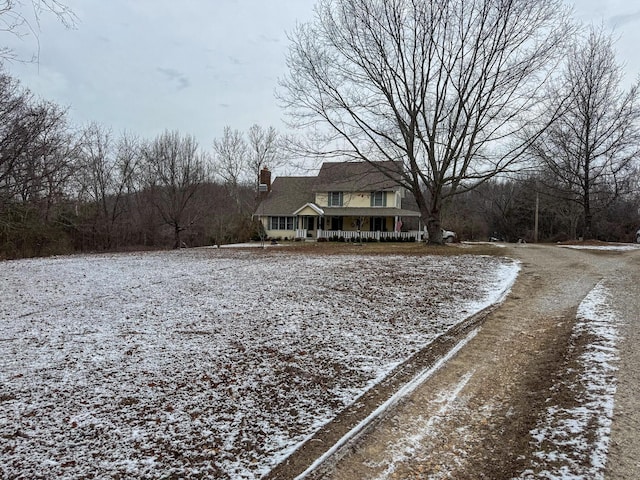 exterior space featuring covered porch