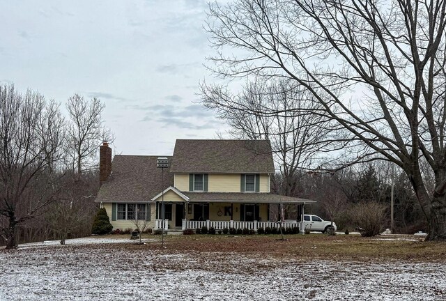 view of front of home with covered porch