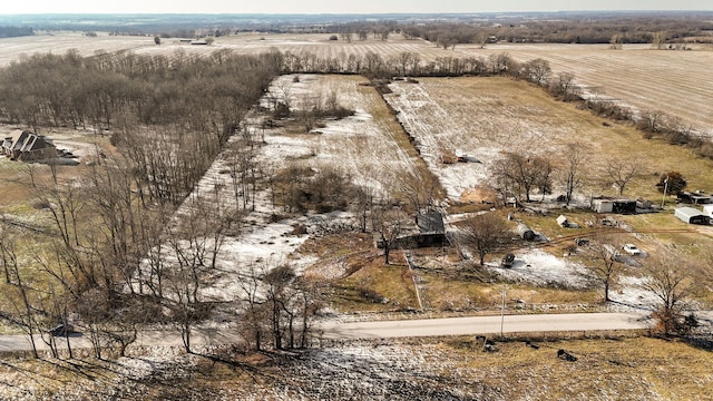 drone / aerial view featuring a rural view