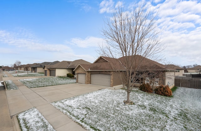 view of front of home featuring a garage