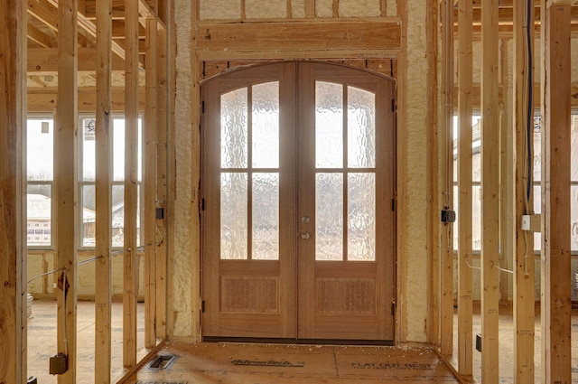 entryway with french doors