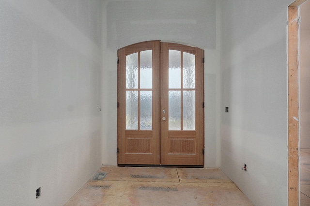 interior space with french doors