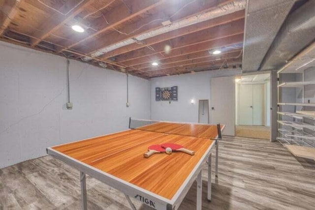 dining space featuring hardwood / wood-style floors