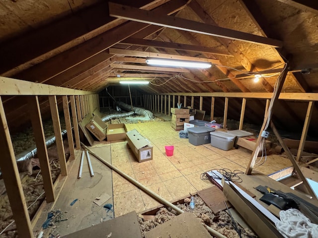 view of attic