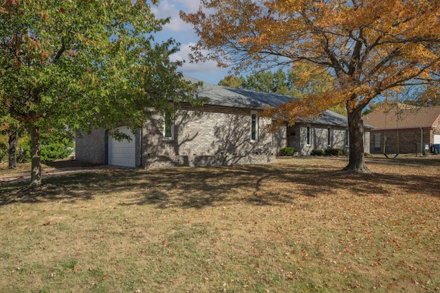 exterior space featuring a garage