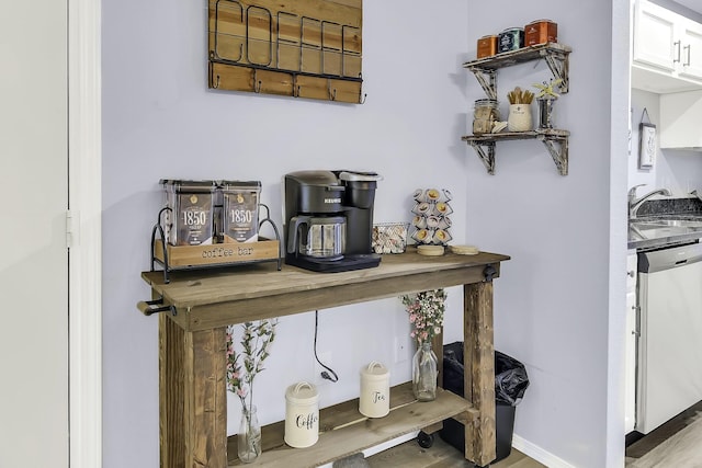 details featuring stainless steel dishwasher and sink