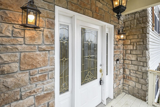 view of doorway to property