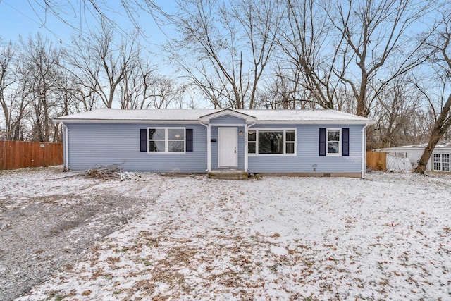 view of ranch-style home