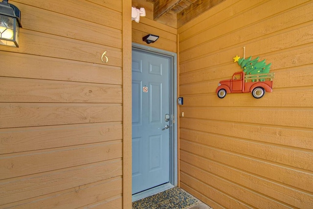 view of doorway to property