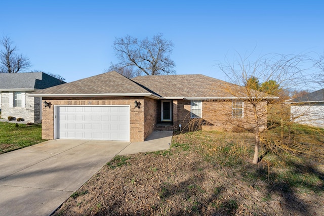 ranch-style home featuring a garage