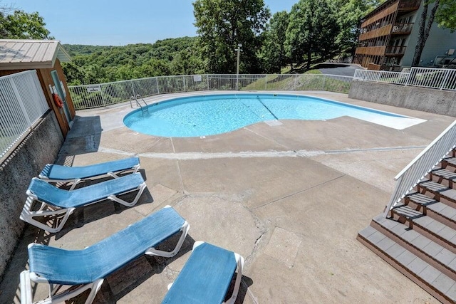 view of pool with a patio area