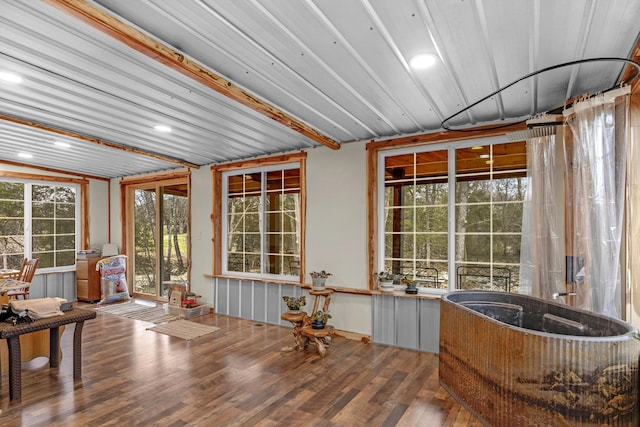 sunroom featuring radiator