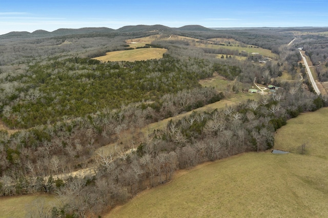 aerial view featuring a mountain view