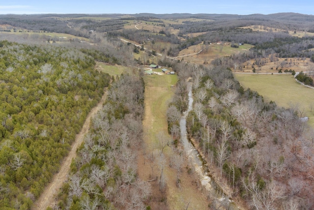 bird's eye view featuring a mountain view