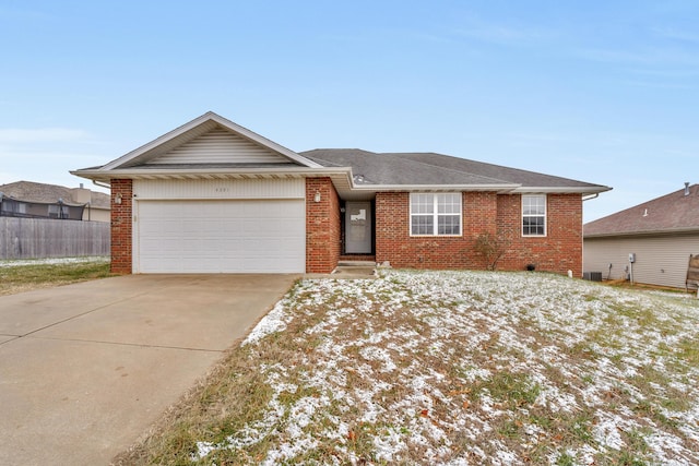 ranch-style house with a garage