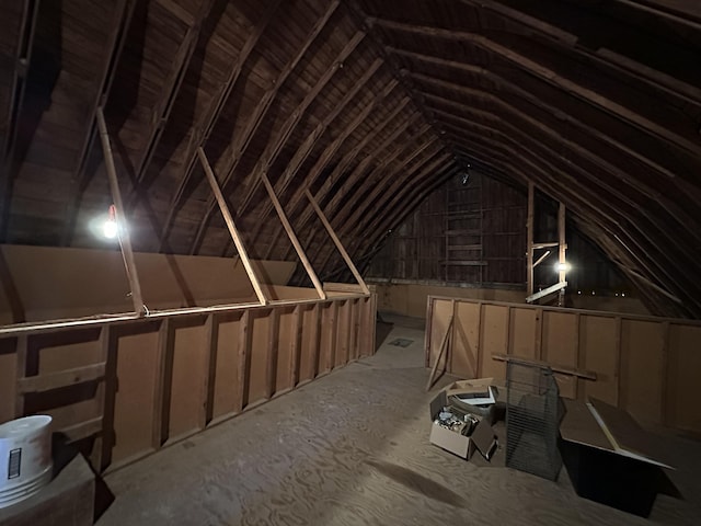 view of attic