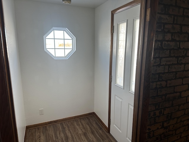 entryway featuring hardwood / wood-style flooring