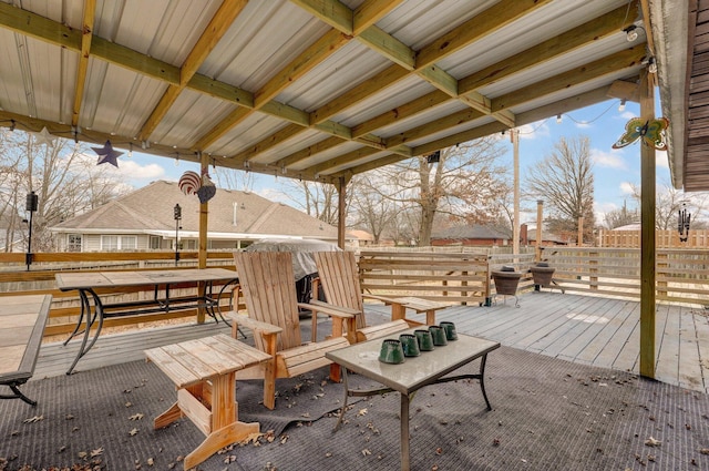 view of wooden terrace