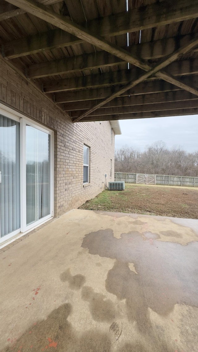 view of patio with central AC