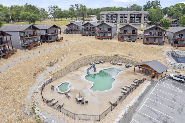 birds eye view of property