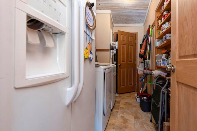 laundry area featuring washing machine and dryer