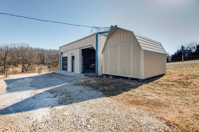 view of outdoor structure featuring a garage