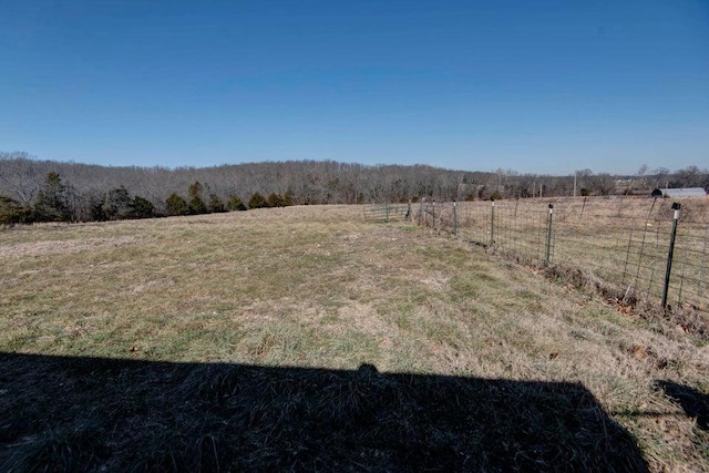 view of yard featuring a rural view