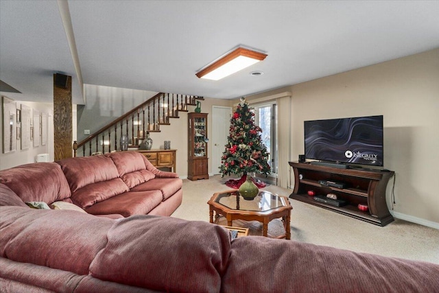 view of carpeted living room