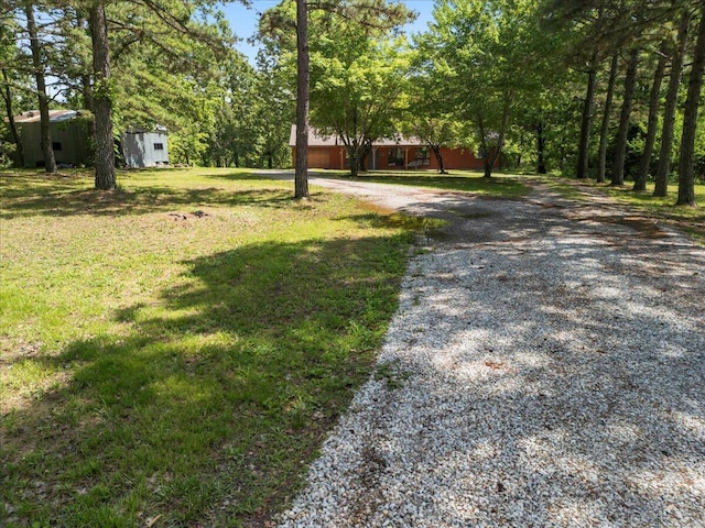 1588 US Highway 160, Caulfield, MO 65626 - view of green lawn with gravel driveway and an outdoor structure