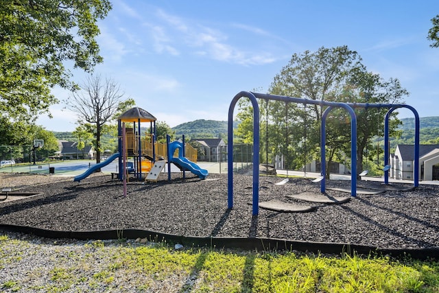 view of jungle gym