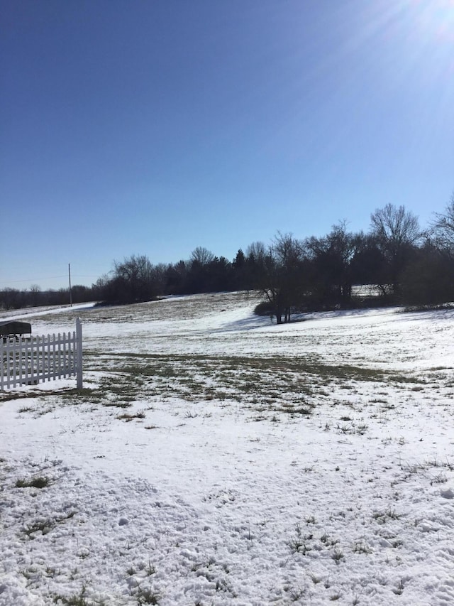 view of snowy yard