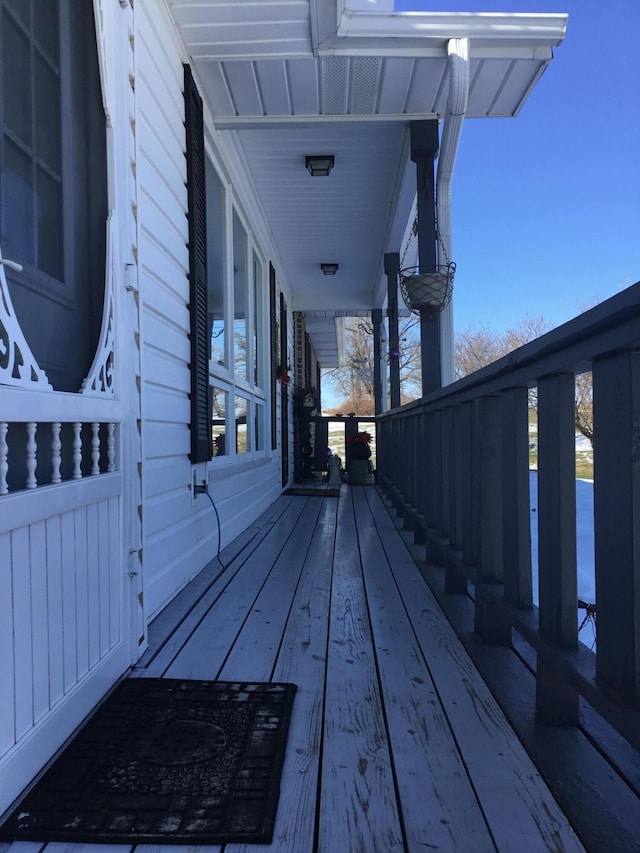 wooden deck with a porch