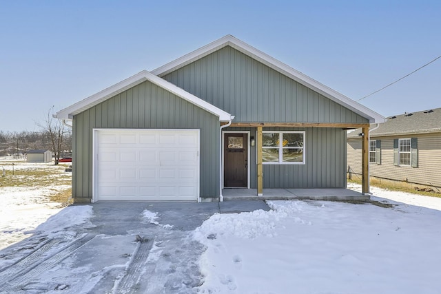 view of front of home with a garage