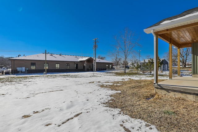 view of snowy yard